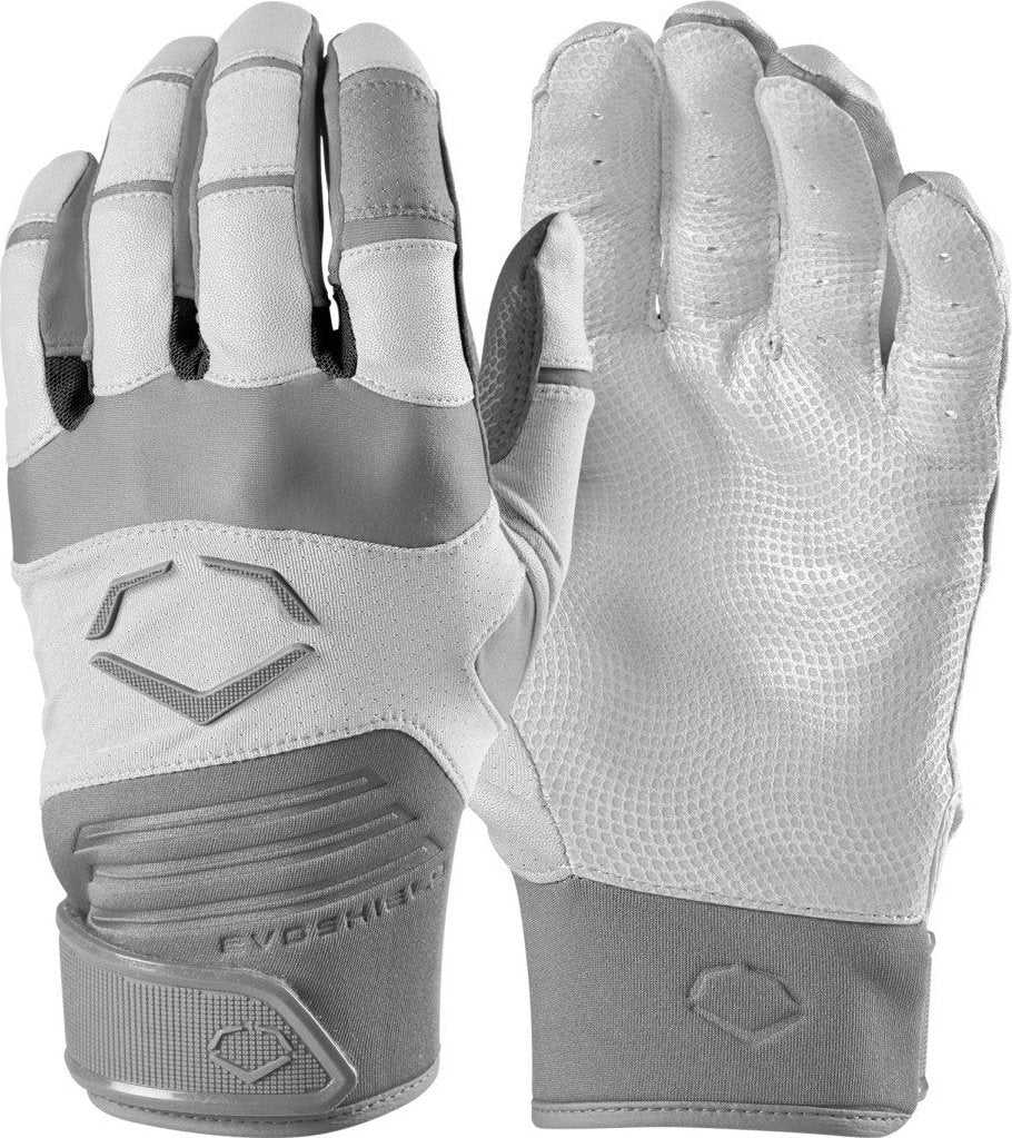 EvoShield Adult Evo Aggressor Batting Gloves - White - HIT A Double