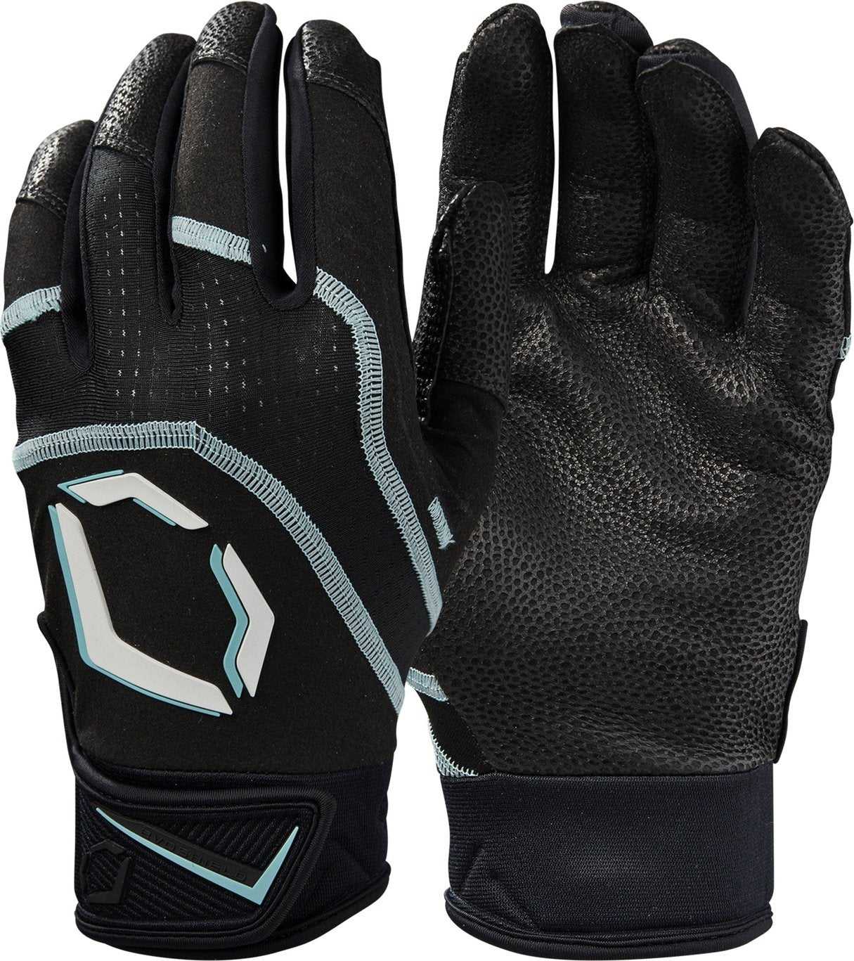 EvoShield Adult Evo Khaos Batting Gloves - Black - HIT A Double