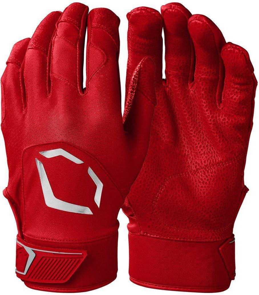 EvoShield Adult Evo Standout Batting Gloves - Scarlet - HIT A Double