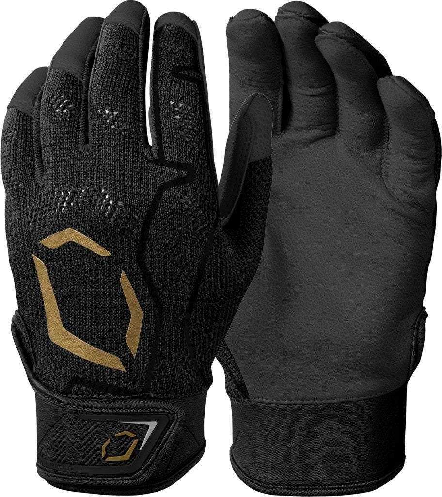 EvoShield Adult Pro-SRZ Batting Gloves - Black - HIT A Double
