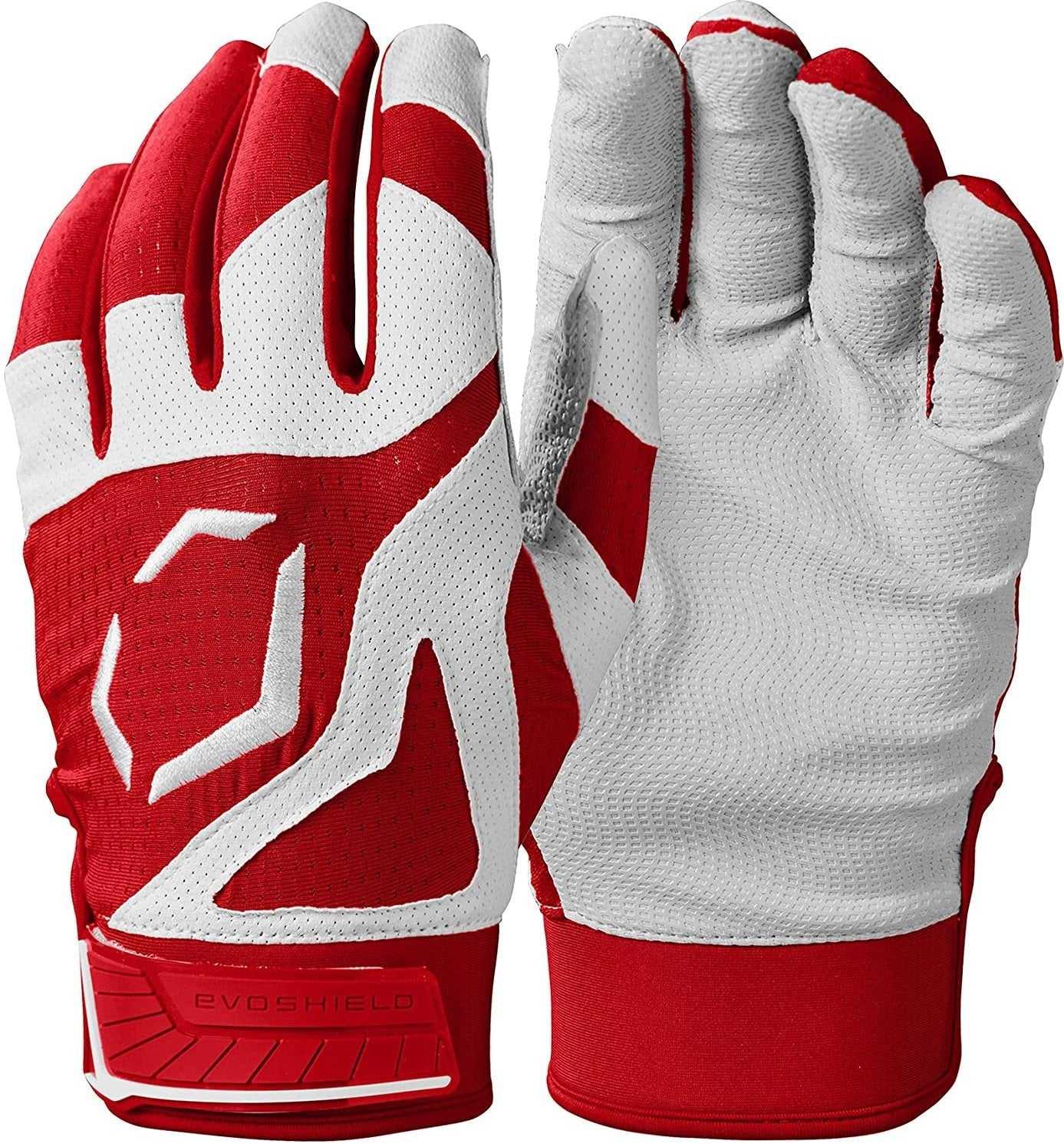 EvoShield Adult SRZ-1 Batting Gloves - Scarlet - HIT A Double