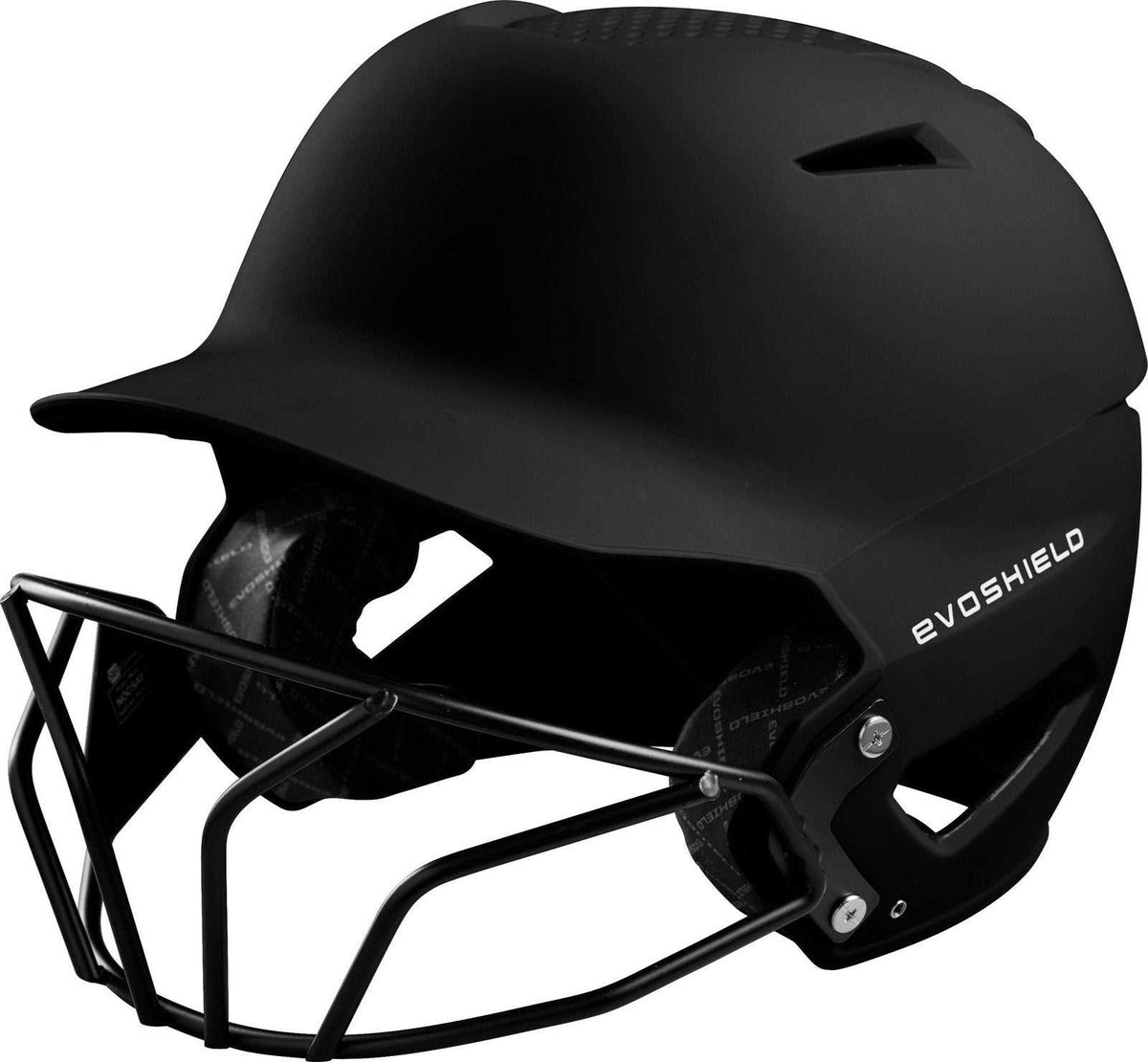 EvoShield XVT Matte Batting Helmet with Softball Mask - Black - HIT A Double