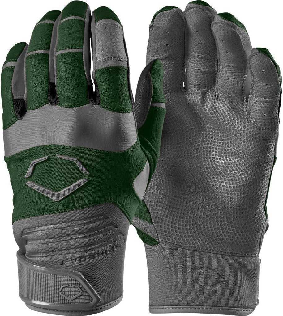 EvoShield Youth Evo Aggressor Batting Gloves - Dark Green - HIT A Double