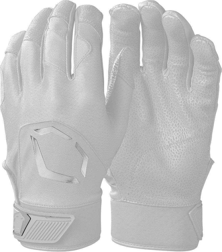 EvoShield Youth Evo Standout Batting Gloves - Team White - HIT A Double