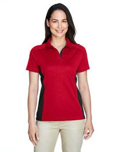 Extreme 75113 Ladies' Eperformance Fuse Snag Protection Plus Colorblock Polo - Red Black - HIT a Double