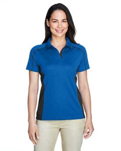 Extreme 75113 Ladies&#39; Eperformance Fuse Snag Protection Plus Colorblock Polo - True Royal Black - HIT a Double