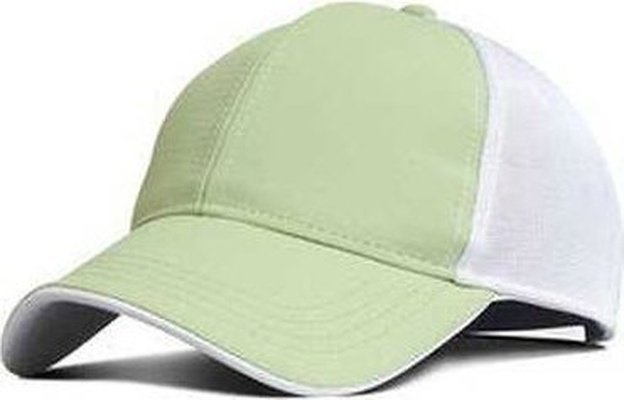 Fahrenheit F366 Performance Pearl Nylon Mesh Back Cap - Vibrant Green White - HIT a Double