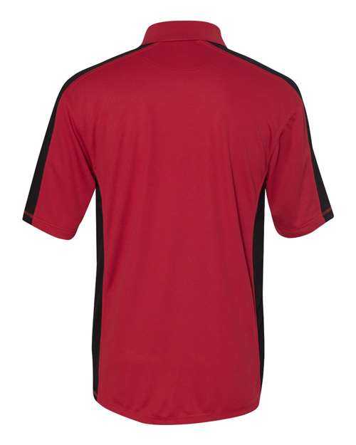 Featherlite 0465 Colorblocked Moisture Free Mesh Polo - Red Black - HIT a Double