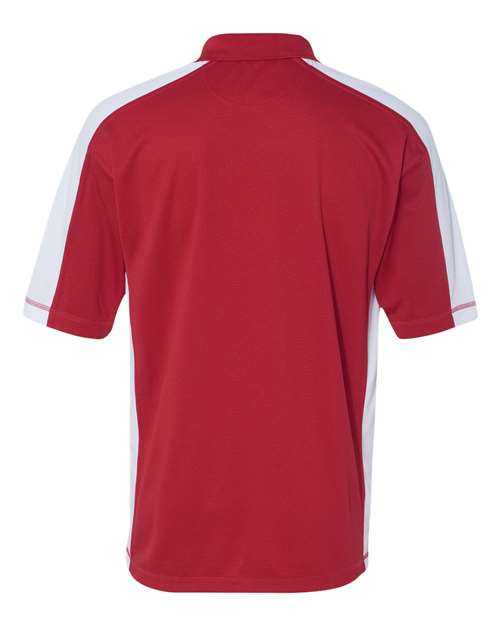 Featherlite 0465 Colorblocked Moisture Free Mesh Polo - Red White - HIT a Double