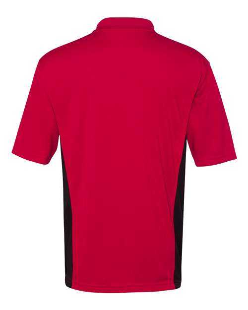 Featherlite 0466 Spirit Racing Colorblocked Moisture-Free Mesh Polo - Red Black - HIT a Double