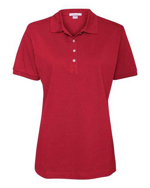 Featherlite 2400 Women&#39;s 100% Cotton Piqu Polo - Bright Red - HIT a Double
