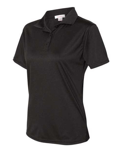 Featherlite 5100 Women&#39;s Value Polyester Polo - Black - HIT a Double