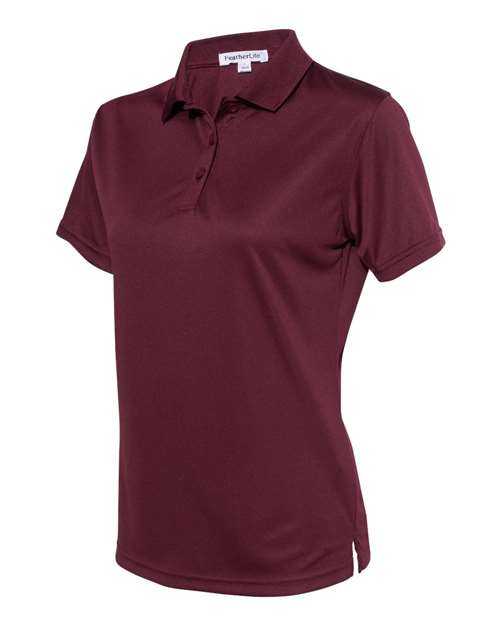 Featherlite 5100 Women&#39;s Value Polyester Polo - Maroon - HIT a Double