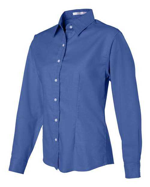 Featherlite 5233 Women&#39;s Long Sleeve Stain Resistant Oxford Shirt - French Blue - HIT a Double