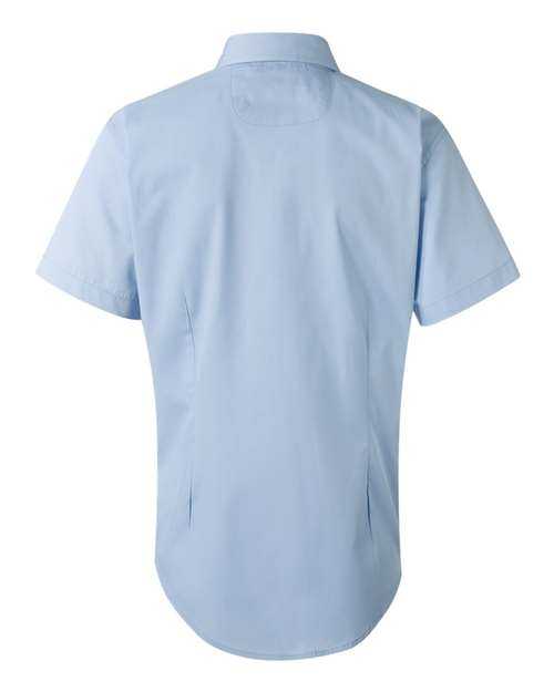 Featherlite 5281 Women&#39;s Short Sleeve Stain-Resistant Tapered Twill Shirt - Glacier Blue - HIT a Double
