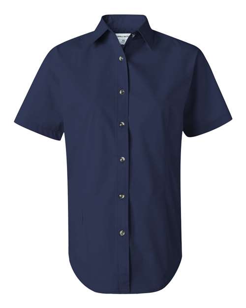 Featherlite 5281 Women's Short Sleeve Stain-Resistant Tapered Twill Shirt - Nantucket Navy - HIT a Double