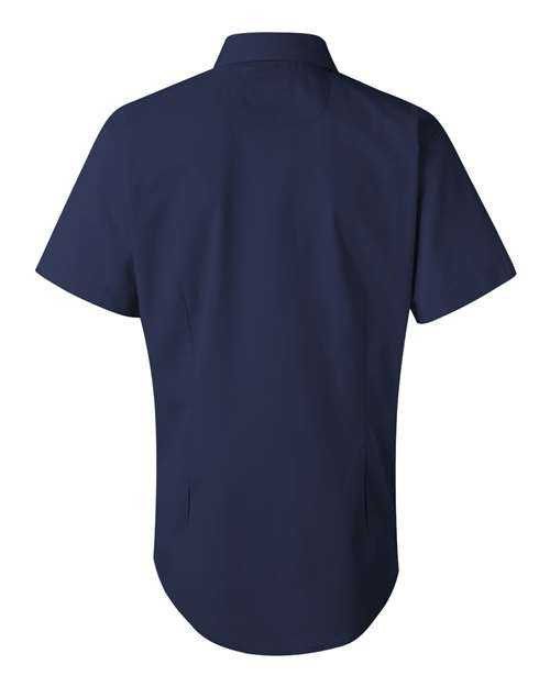Featherlite 5281 Women&#39;s Short Sleeve Stain-Resistant Tapered Twill Shirt - Nantucket Navy - HIT a Double