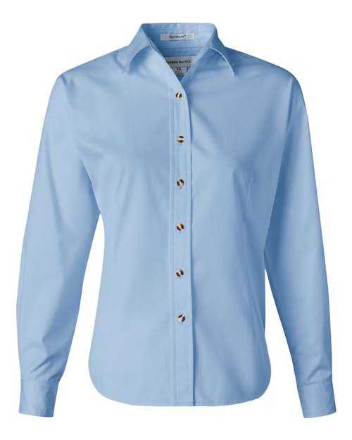 Featherlite 5283 Women's Long Sleeve Stain-Resistant Tapered Twill Shirt - Glacier Blue - HIT a Double