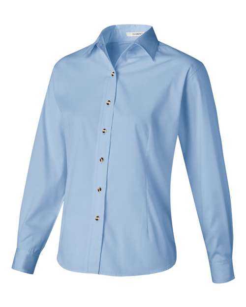 Featherlite 5283 Women&#39;s Long Sleeve Stain-Resistant Tapered Twill Shirt - Glacier Blue - HIT a Double