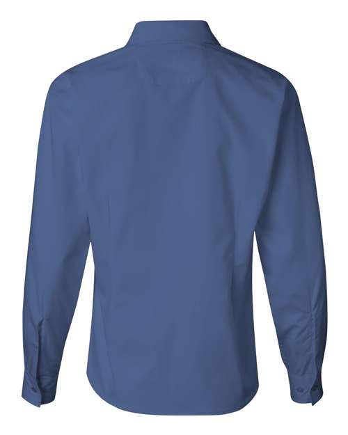 Featherlite 5283 Women&#39;s Long Sleeve Stain-Resistant Tapered Twill Shirt - Pacific Blue - HIT a Double