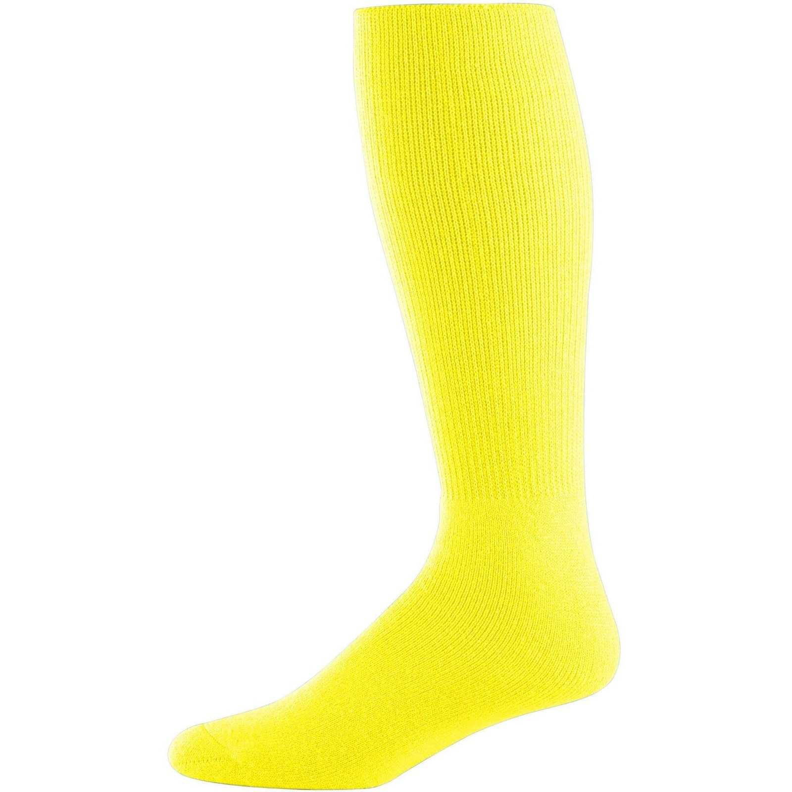 High Five 328030 Athletic Knee High Sock - Power Yellow - HIT a Double