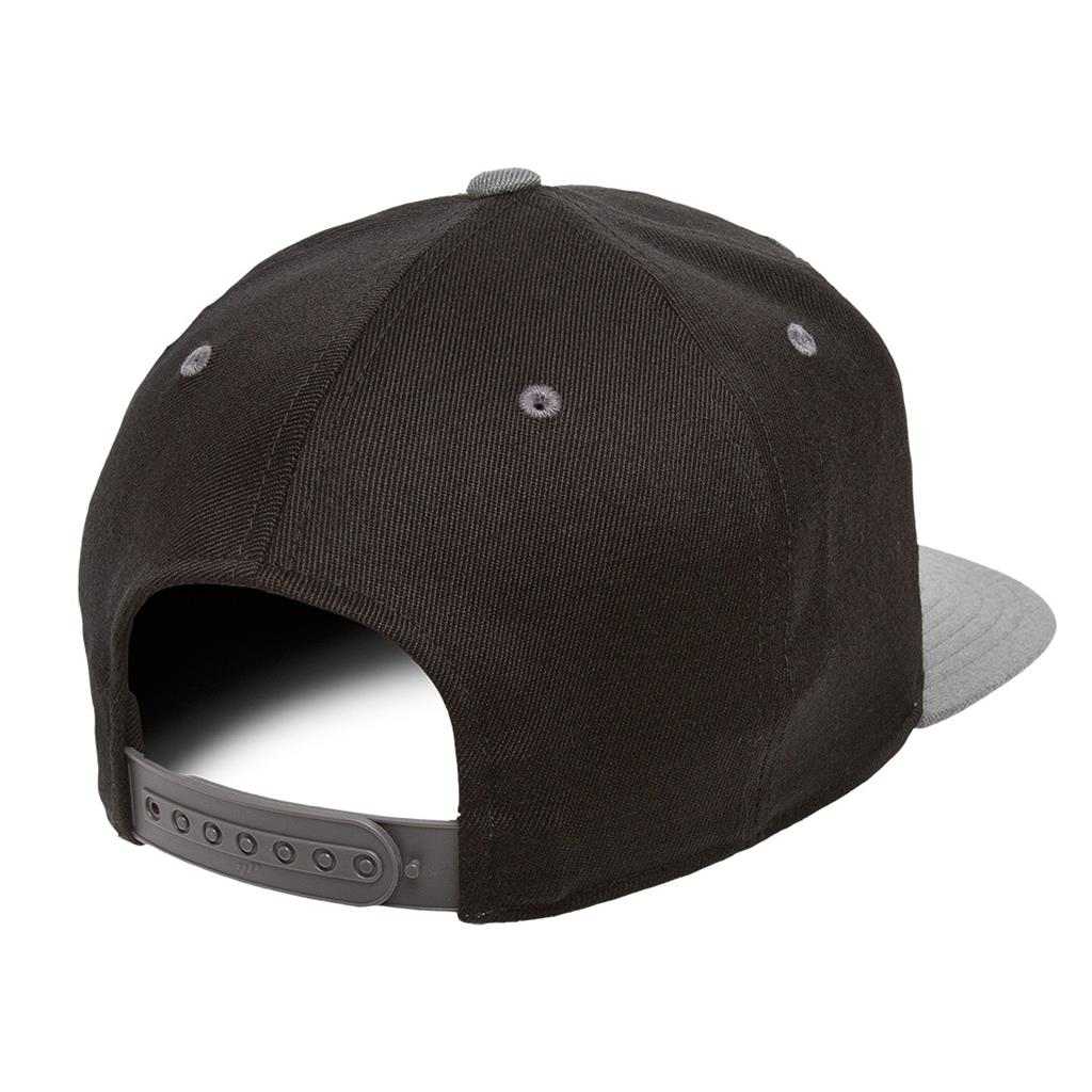 Flexfit 110 Flat Bill Snapback Cap - Black Gray - HIT a Double