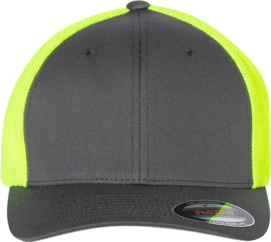 Flexfit 6511 Trucker Cap - Neon Charcoal Yellow