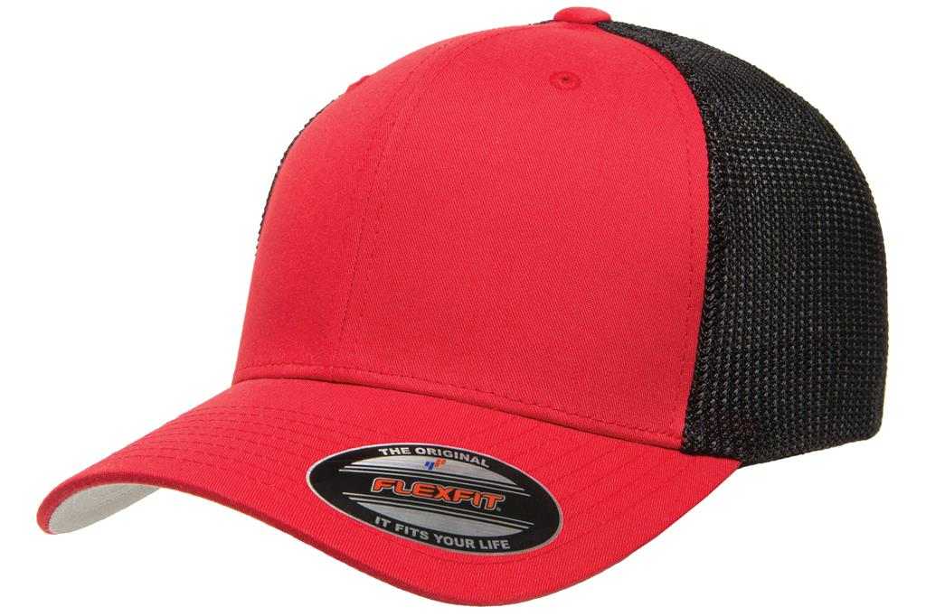 Flexfit 6511 Trucker Cap - Red Black - HIT a Double