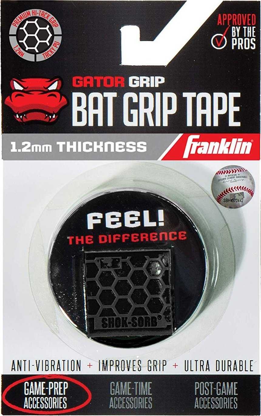 Franklin Sports Gator Grip Bat Grip Tape - Black - HIT a Double