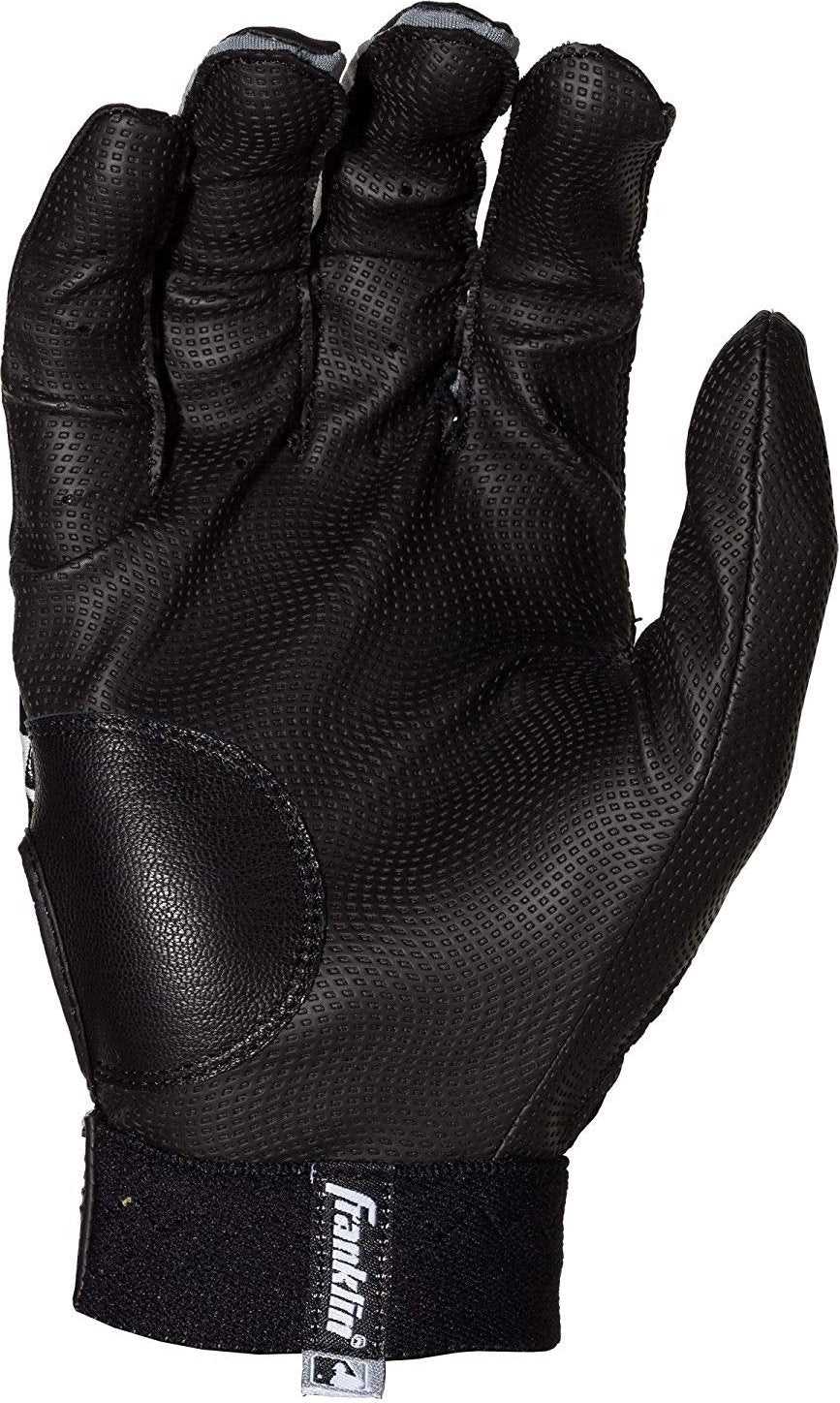 Franklin 2nd-Skinz Youth Batting Gloves - Black - HIT a Double