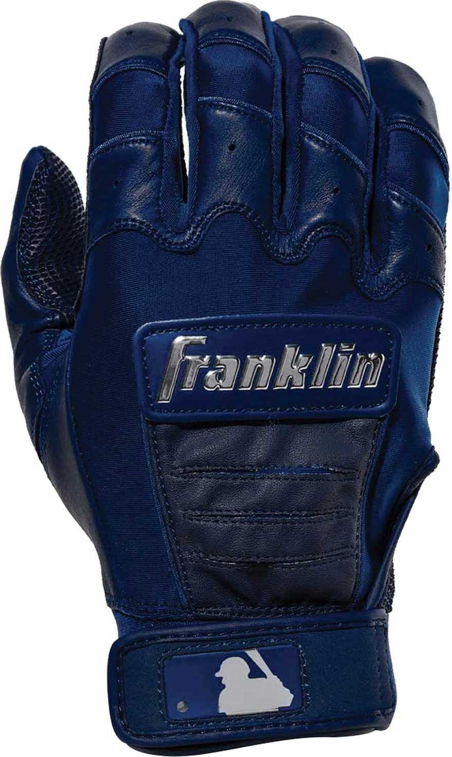 Franklin CFX Pro Chrome Adult Batting Gloves - Navy - HIT a Double