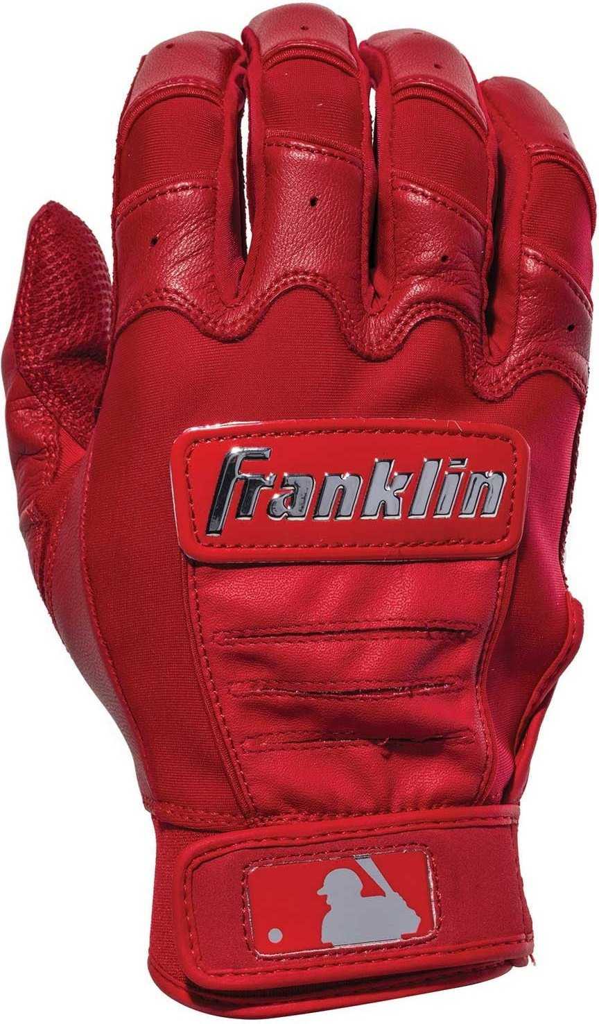 Franklin CFX Pro Chrome Adult Batting Gloves - Red - HIT a Double