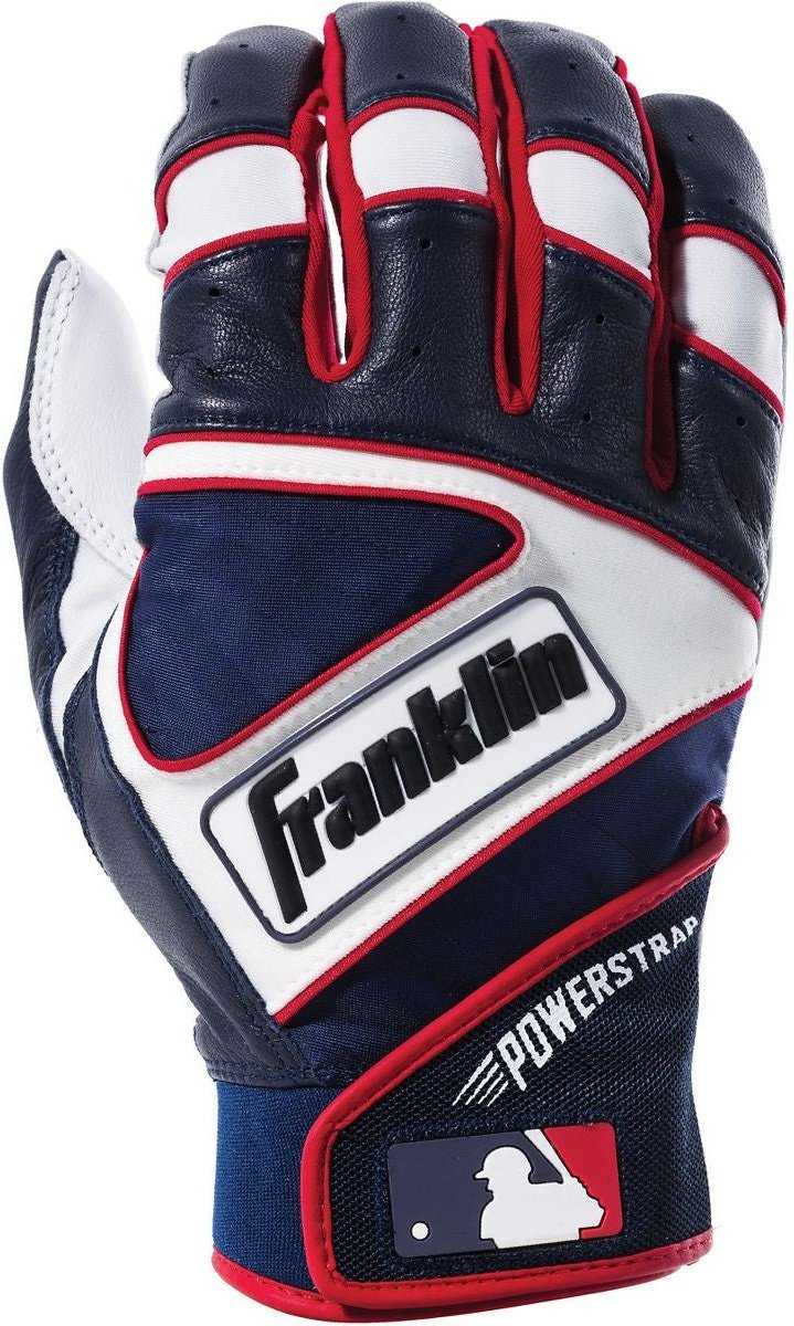 Franklin Powerstrap Adult Batting Gloves - Pearl Navy - HIT a Double