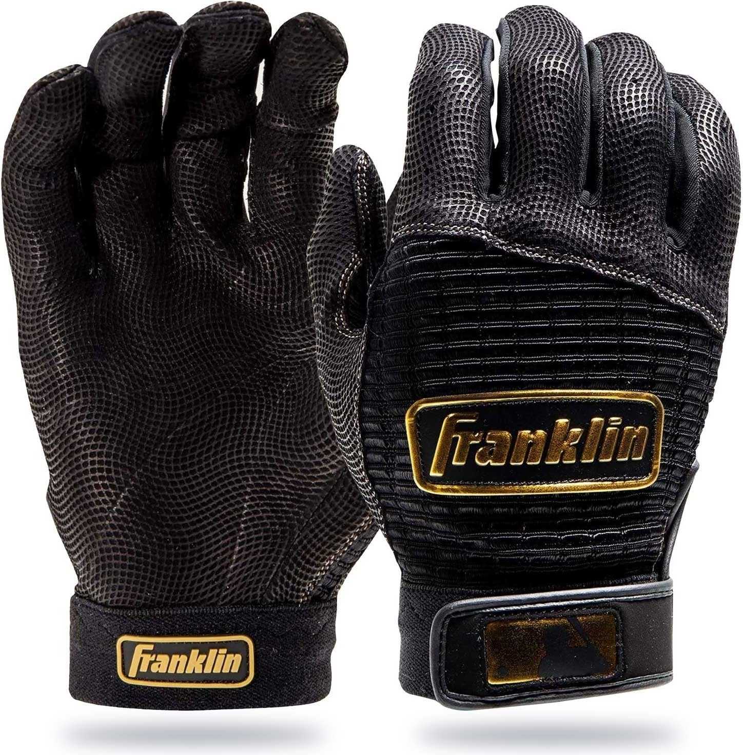Franklin Pro Classic Batting Gloves - Black Gold - HIT a Double