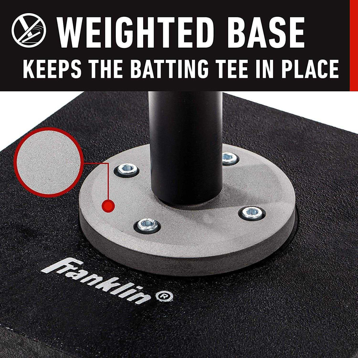Franklin Sports MLB Total Batting Tee - Black - HIT a Double