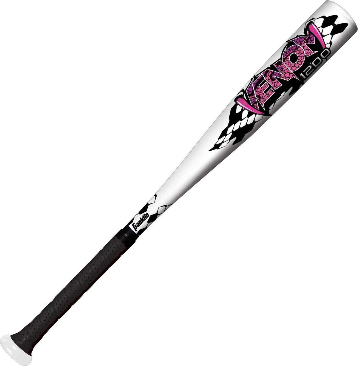 Franklin Venom 1200 (-12) USA Approved 2 1/4&quot; Tee Ball Bat - Black White - HIT a Double