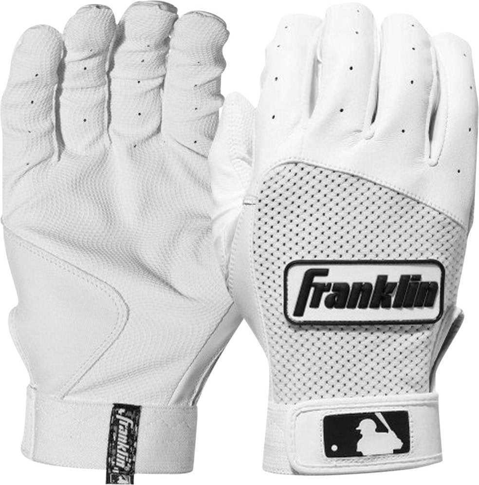 Franklin Youth Classic XT Batting Gloves - White - HIT a Double