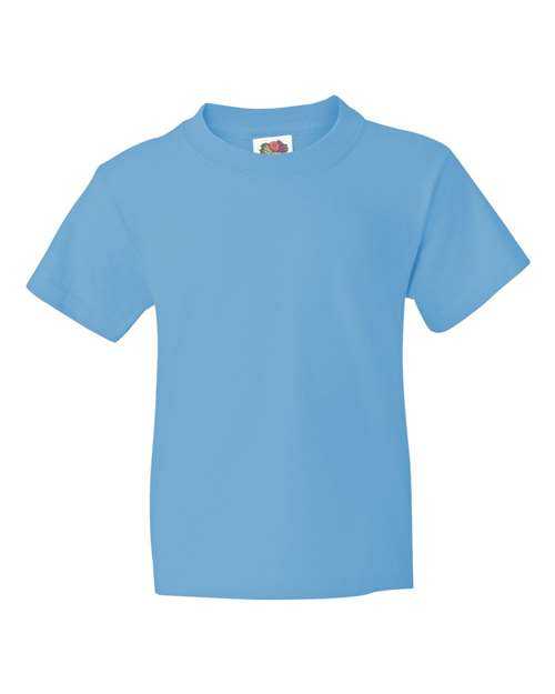 Fruit Of The Loom 3930BR HD Cotton Youth Short Sleeve T-Shirt - Aquatic Blue - HIT a Double