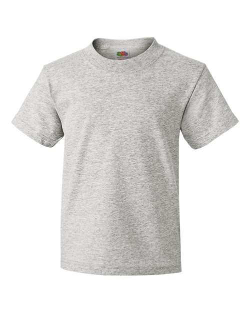 Fruit Of The Loom 3930BR HD Cotton Youth Short Sleeve T-Shirt - Ash - HIT a Double