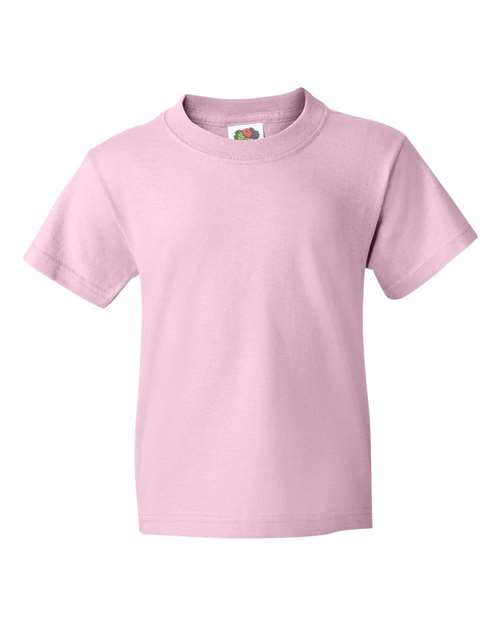 Fruit Of The Loom 3930BR HD Cotton Youth Short Sleeve T-Shirt - Classic Pink - HIT a Double
