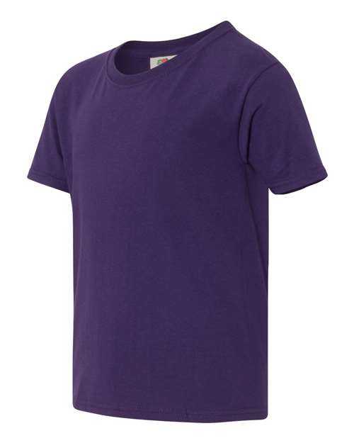 Fruit Of The Loom 3930BR HD Cotton Youth Short Sleeve T-Shirt - Deep Purple - HIT a Double