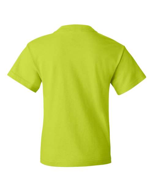 Fruit Of The Loom 3930BR HD Cotton Youth Short Sleeve T-Shirt - Neon Green - HIT a Double