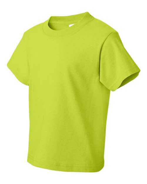 Fruit Of The Loom 3930BR HD Cotton Youth Short Sleeve T-Shirt - Neon Green - HIT a Double