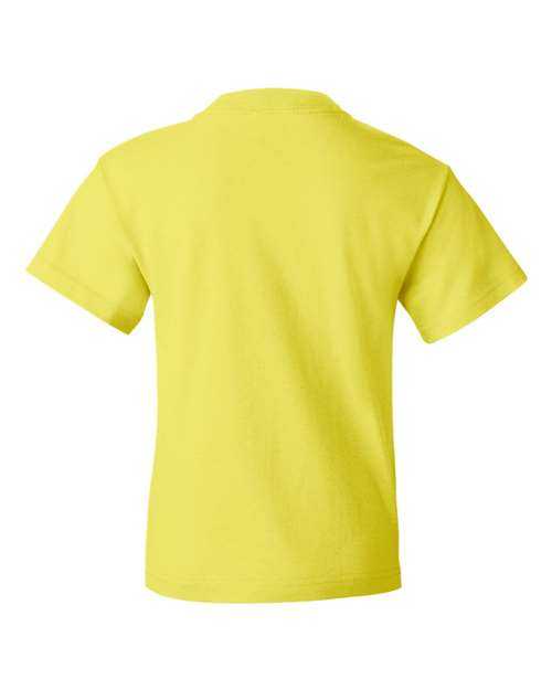 Fruit Of The Loom 3930BR HD Cotton Youth Short Sleeve T-Shirt - Neon Yellow - HIT a Double