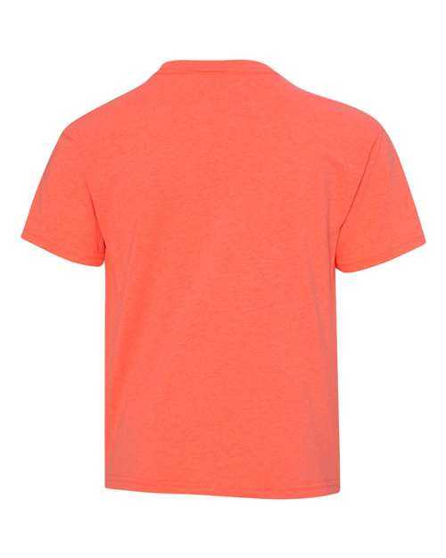 Fruit Of The Loom 3930BR HD Cotton Youth Short Sleeve T-Shirt - Retro Heather Coral - HIT a Double