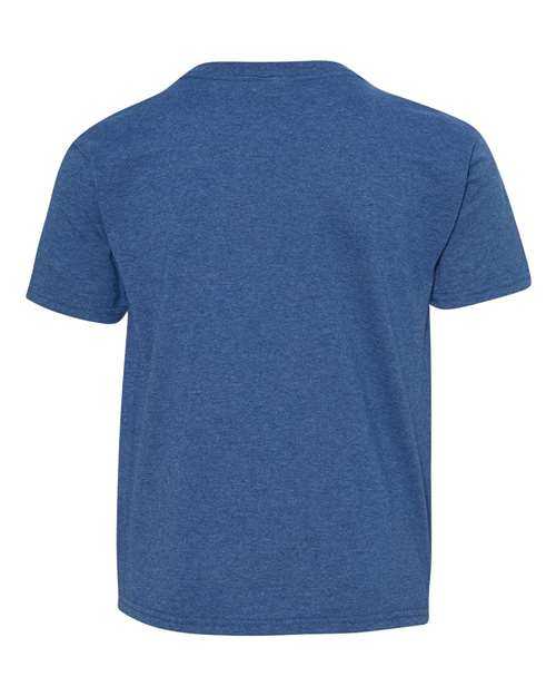 Fruit Of The Loom 3930BR HD Cotton Youth Short Sleeve T-Shirt - Retro Heather Royal - HIT a Double