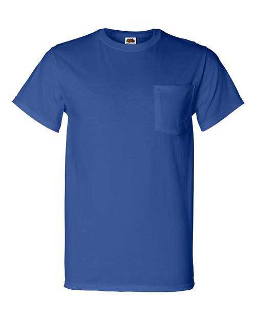 Fruit Of The Loom 3930PR HD Cotton T-Shirt with a Pocket - Royal - HIT a Double