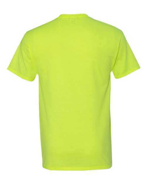 Fruit Of The Loom 3930PR HD Cotton T-Shirt with a Pocket - Safety Green - HIT a Double
