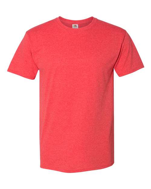 Fruit Of The Loom 3930R HD Cotton Short Sleeve T-Shirt - Fiery Red Heather - HIT a Double