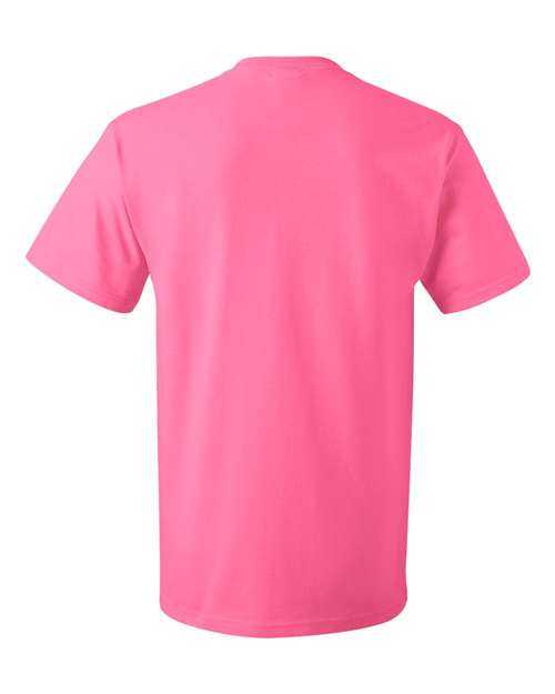 Fruit Of The Loom 3930R HD Cotton Short Sleeve T-Shirt - Neon Pink - HIT a Double